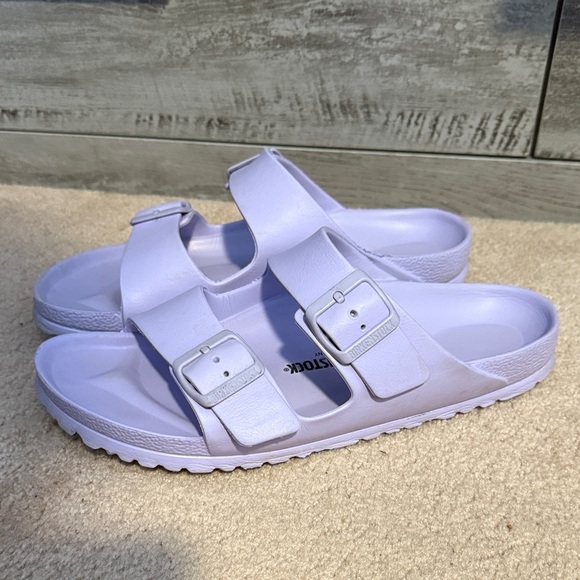 Birkenstock Arizona Waterproof Slide Sandal - Purple Fog - Picture 1 of 5